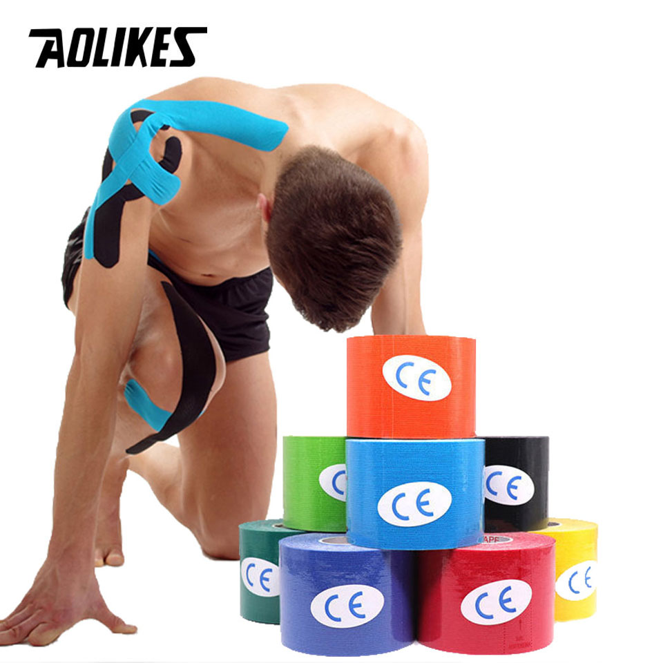 Sports Taping Precut - AOLIKES pita kinesiologi, 2 ukuran ukuran