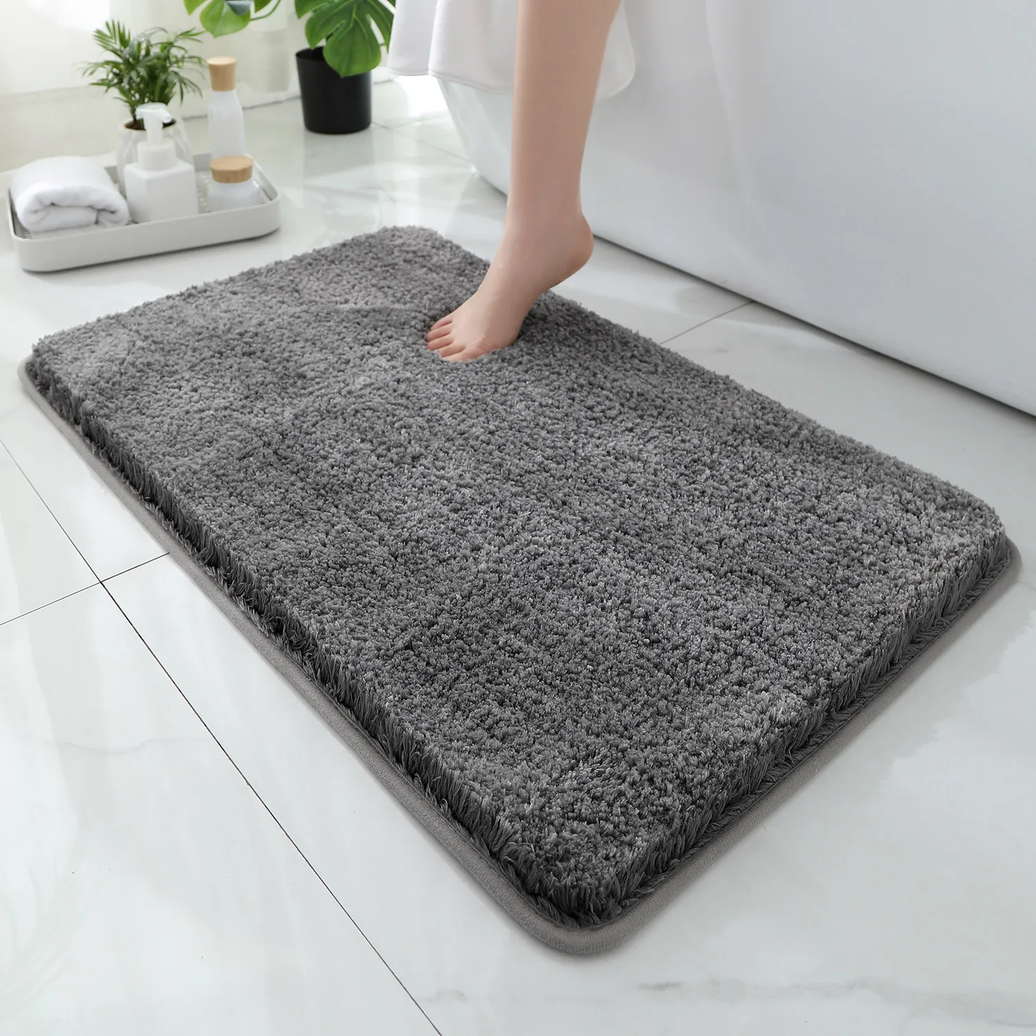 Bamboo Bath Mat - Keset lantai kamar mandi bulat dan