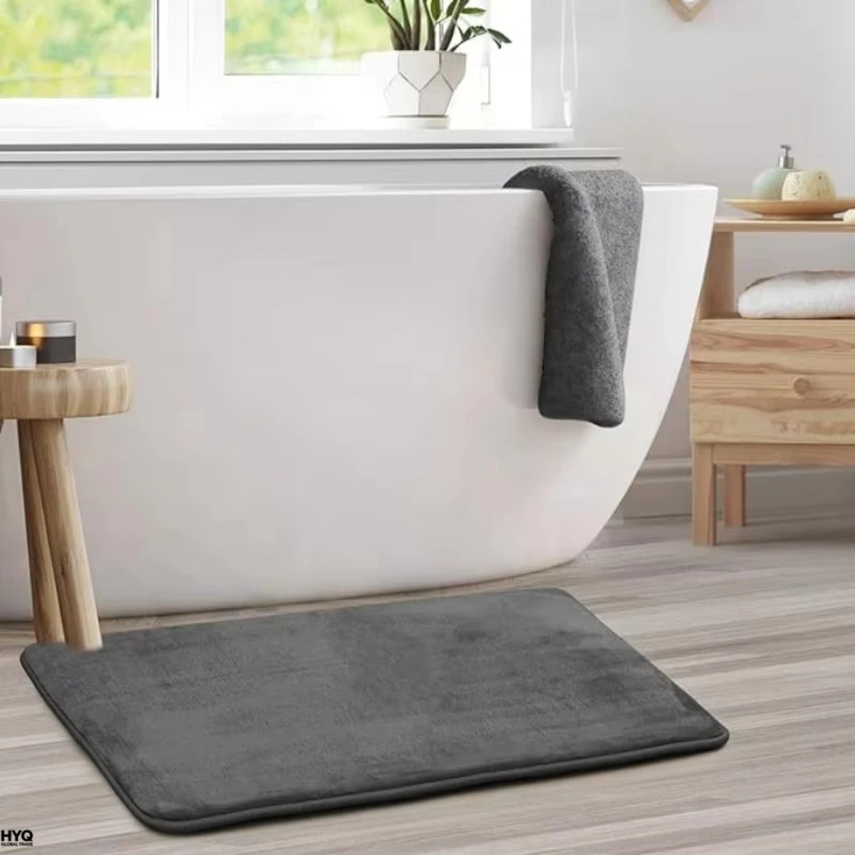 Keset Kamar Mandi Anti Selip S - Bamboo Bath Mat ulasan dan harga
