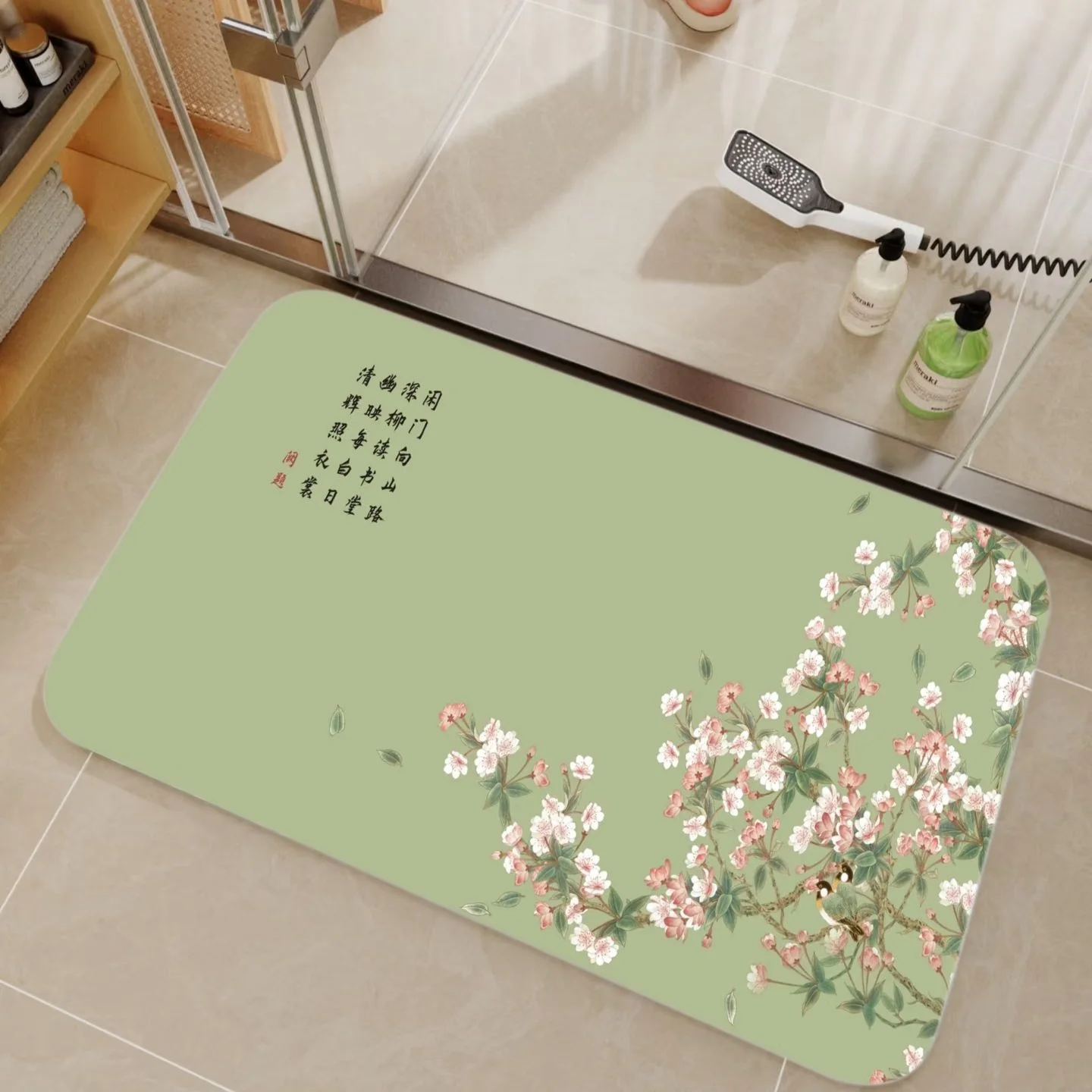 Keset Kamar Mandi dari Bambu d - Bamboo Bath Mat ulasan dan harga