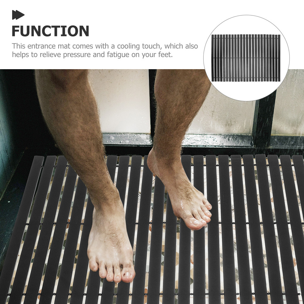 Keset Kamar Mandi Bambu Anti S - Bamboo Bath Mat ulasan dan harga